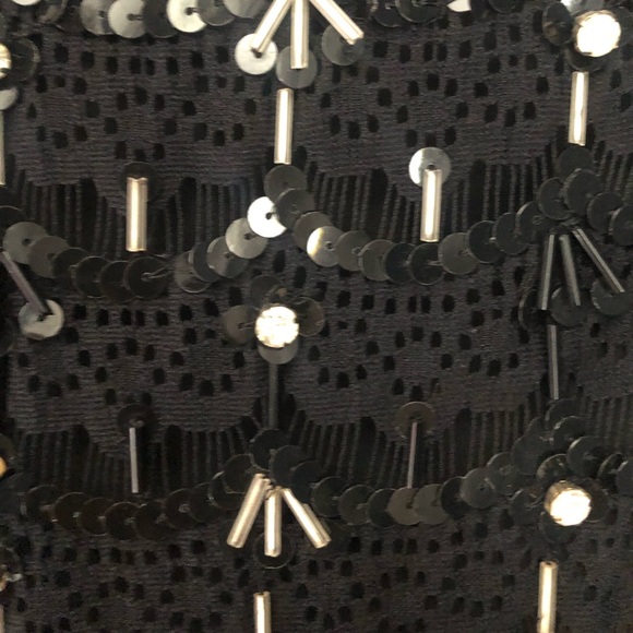 New with tags Alice + Olivia black sequin embellished party top sz XS - Picture 2 of 7